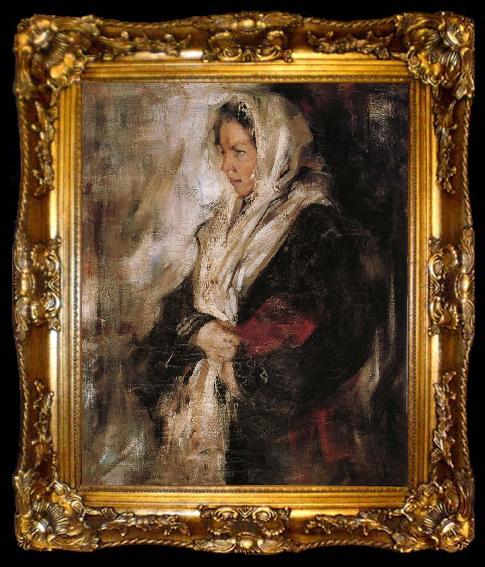 framed  Nikolay Fechin Portrait of girl, ta009-2